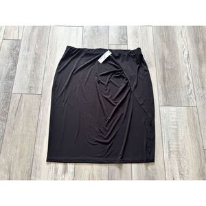 Shavonne Dorsey plus size black midi skirt size 1X